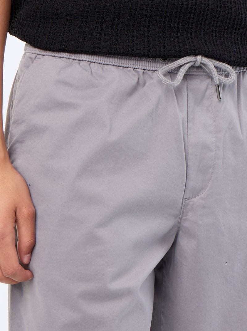 Broek met perzikhuid-effect Grijs - Kiabi