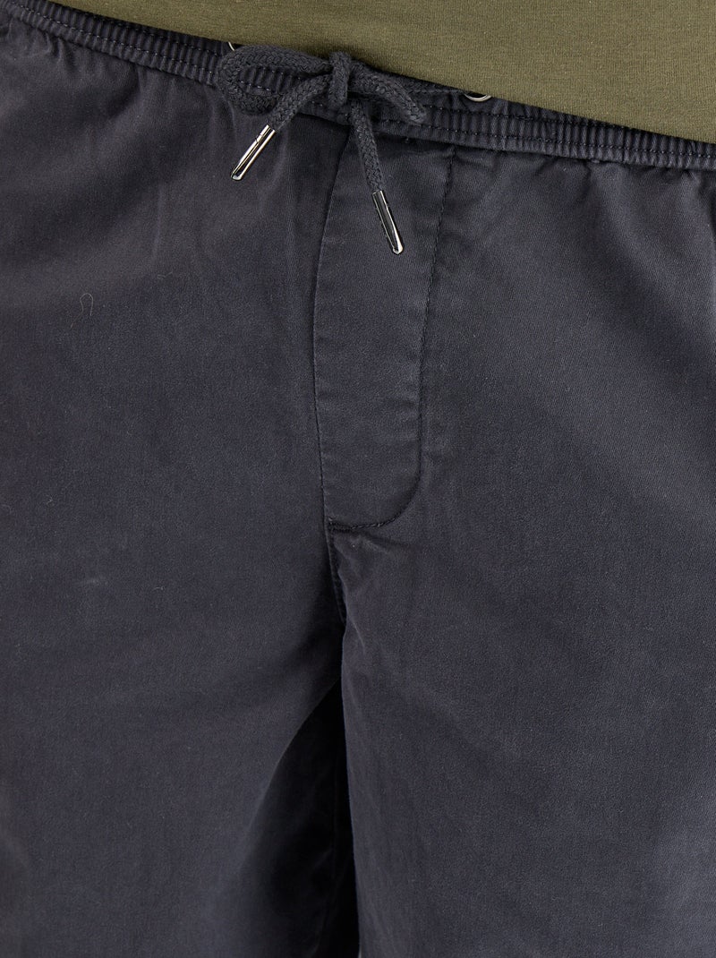 Broek met perzikhuid-effect Zwart - Kiabi