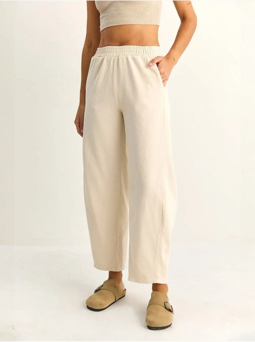Broek met rechte pijpen, elastische taille en zakken lucci - Kiabi