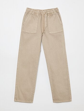 Broek met rechthoekige zakken - Aansluitende pasvorm