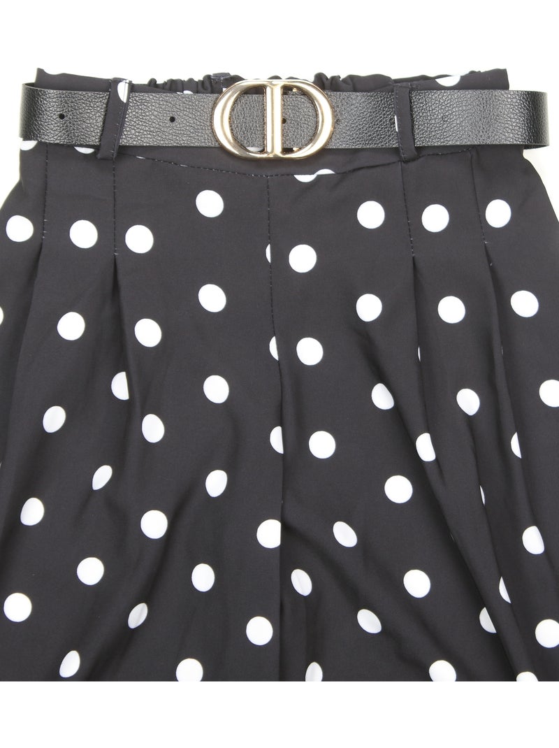 Broek met riem - Kids Star Zwart - Kiabi