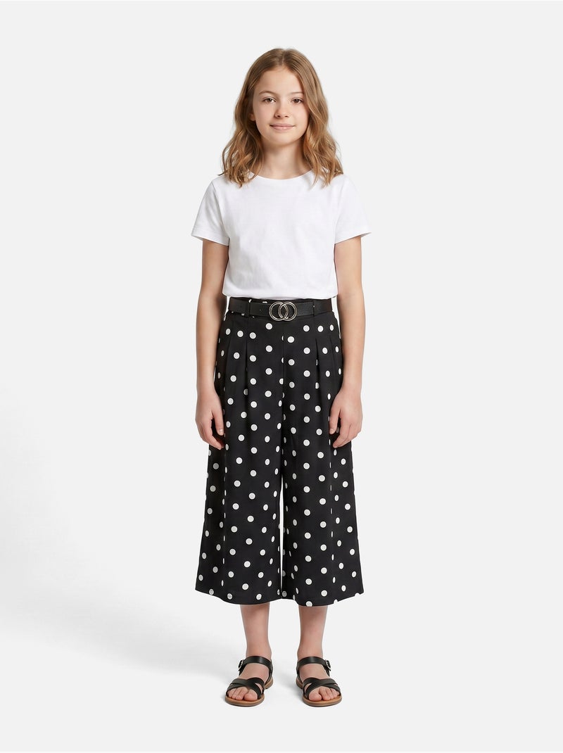 Broek met riem - Kids Star Zwart - Kiabi