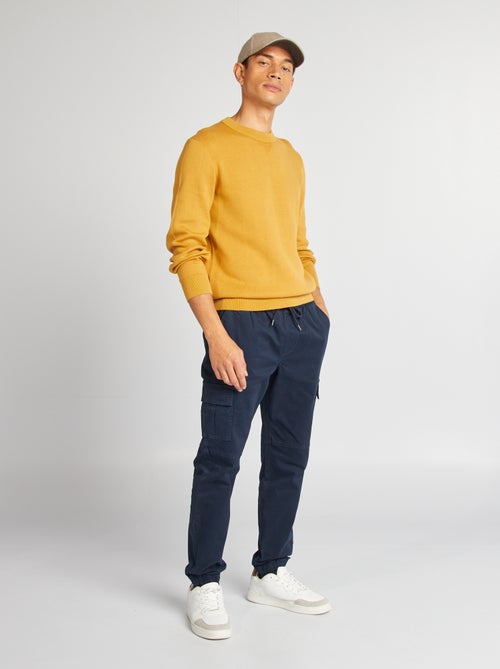 Broek met veel zakken + elastische tailleband met trekkoordje - Kiabi