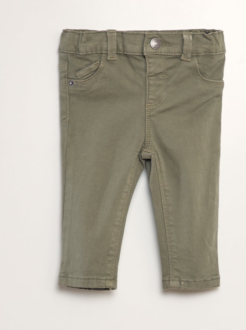 Broek met verstelbare taille groen - Kiabi