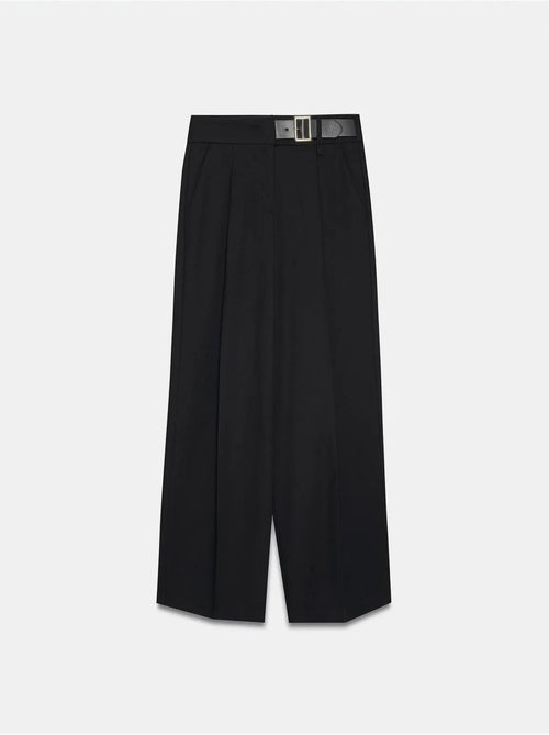 Broek met wijde pijp en riem dilvin - Kiabi Broek met wijde pijp en riem dilvin - Kiabi
