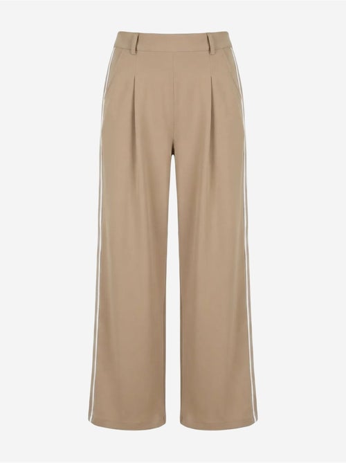 Broek met wijde pijp, plooien en hoge taille my fashion - Kiabi Broek met wijde pijp, plooien en hoge taille my fashion - Kiabi