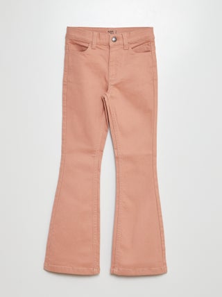 Broek met wijde pijpen - Nauwsluitend model