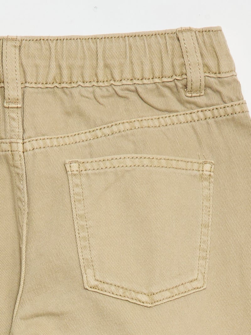 Broek met wijde pijpen Biege - Kiabi