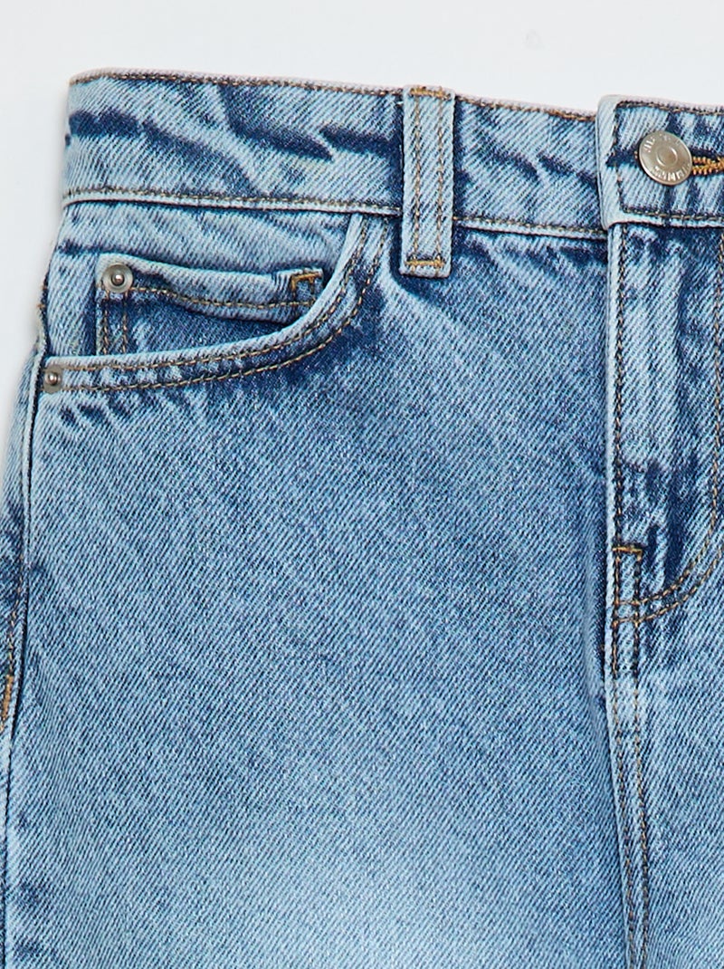 Broek met wijde pijpen BLAUW - Kiabi