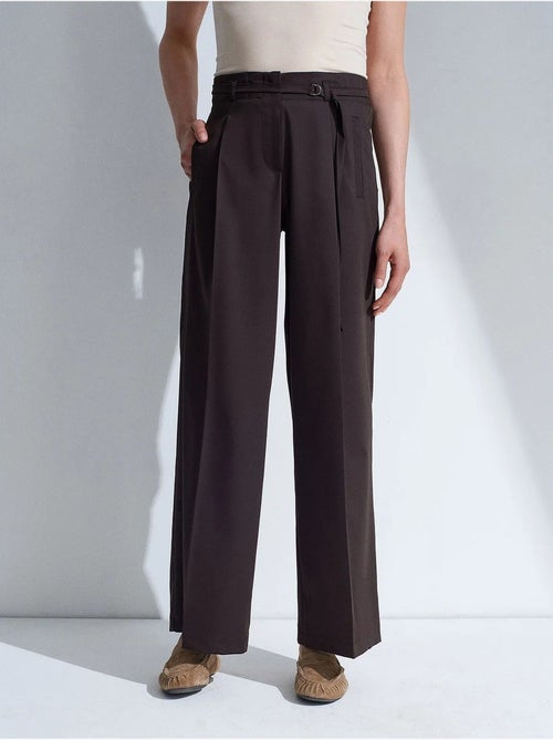 Broek met wijde pijpen en ceintuur dilvin - Kiabi Broek met wijde pijpen en ceintuur dilvin - Kiabi