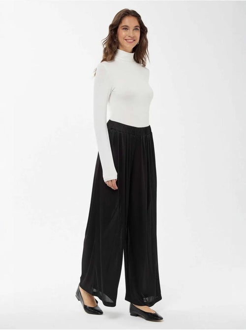 Broek met wijde pijpen en elastische taille - Kiabi Broek met wijde pijpen en elastische taille - Kiabi