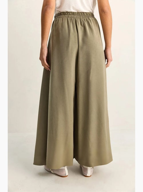 Broek met wijde pijpen en hoge taille lucci - Kiabi