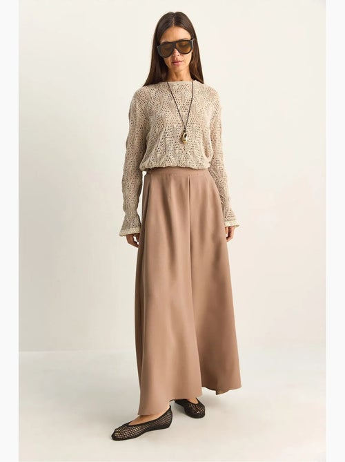Broek met wijde pijpen en hoge taille lucci - Kiabi Broek met wijde pijpen en hoge taille lucci - Kiabi