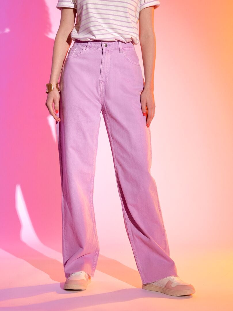 Dames Broek met Wijde Pijpen Wollen Temperatuurregulerende Zwart