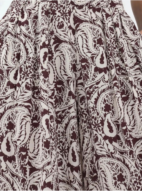 Broek met wijde pijpen en paisleyprint busem - Kiabi Broek met wijde pijpen en paisleyprint busem - Kiabi
