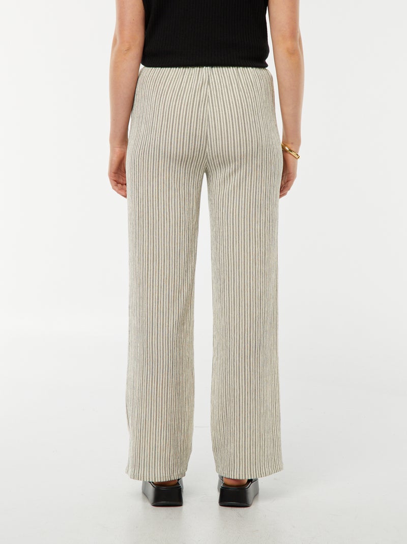Broek met wijde pijpen en strepenprint BIEGE - Kiabi