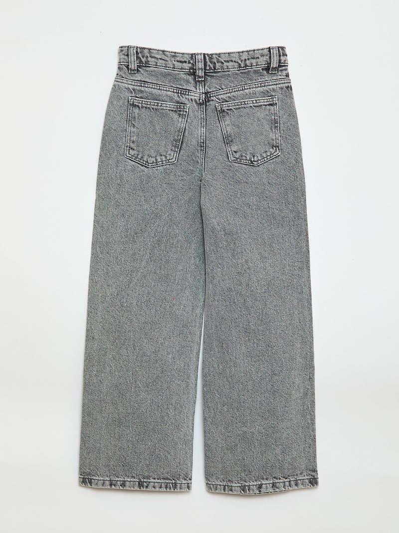 Broek met wijde pijpen Grijs - Kiabi