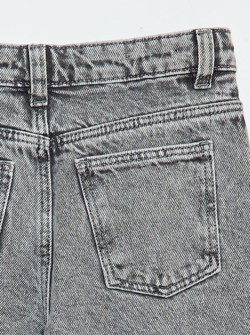 Broek met wijde pijpen Grijs - Kiabi