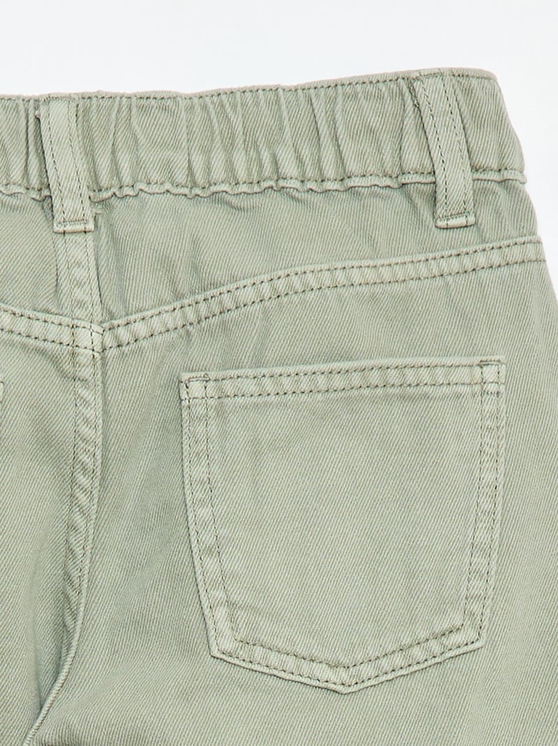 Broek met wijde pijpen Groen - Kiabi