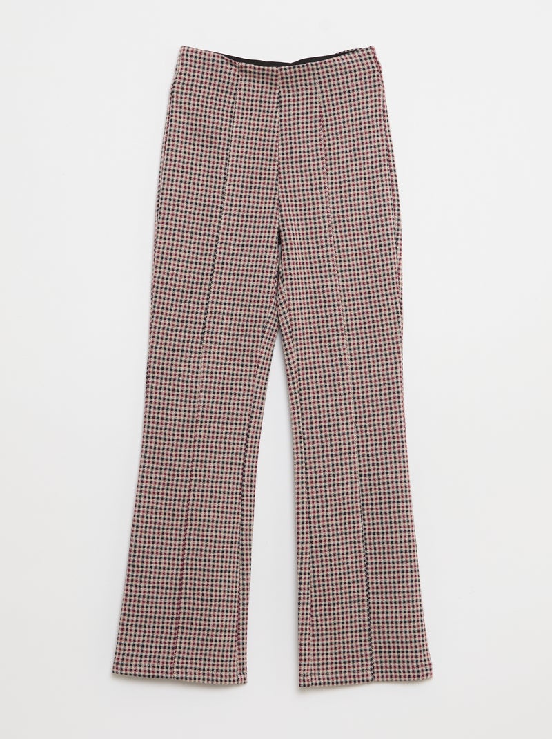 Broek met wijde pijpen Rood - Kiabi
