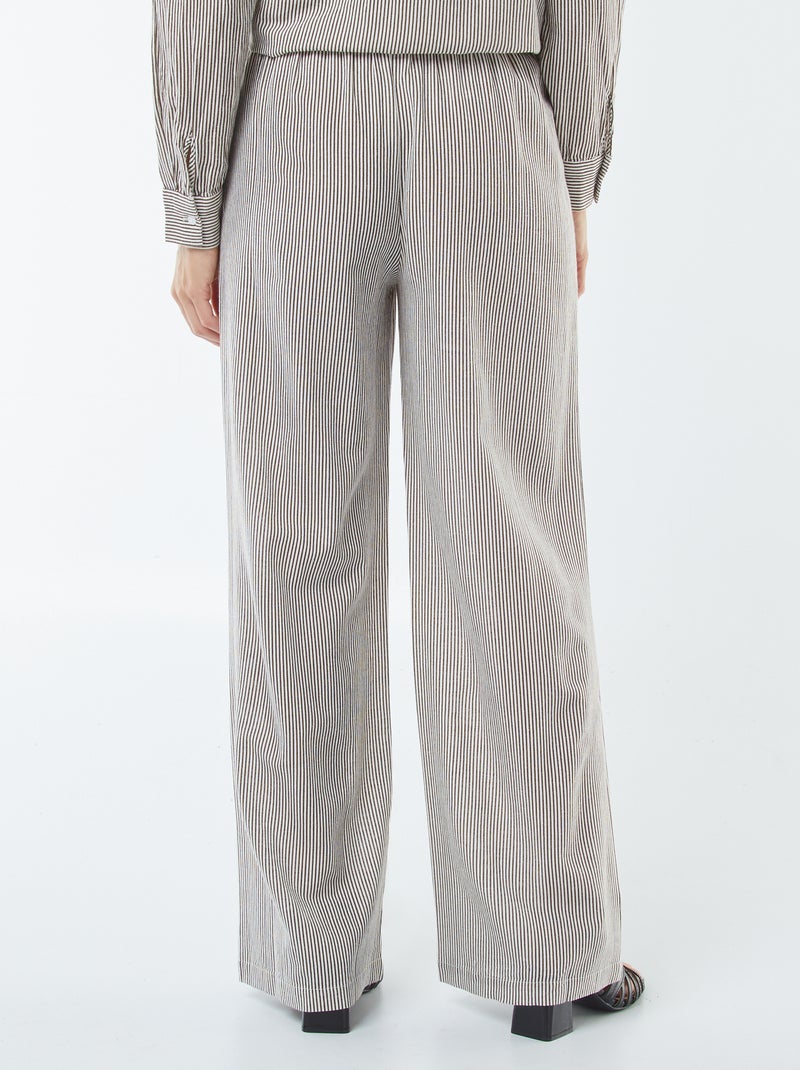 Urban CoCo Boho Palazzo-broek voor dames, brede pijpen, strandbroek, hoge taille, loungebroek met zakken, 10 stuks., XL