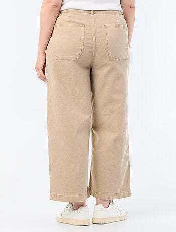 Broek met wijde pijpen / wide leg met standaard taille