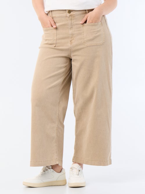 Broek met wijde pijpen / wide leg met standaard taille - Kiabi Broek met wijde pijpen / wide leg met standaard taille - Kiabi