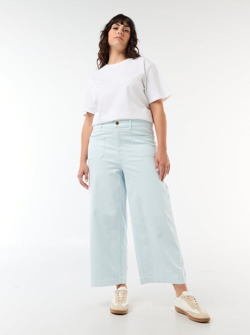 Broek met wijde pijpen / wide leg met standaard taille - Kiabi