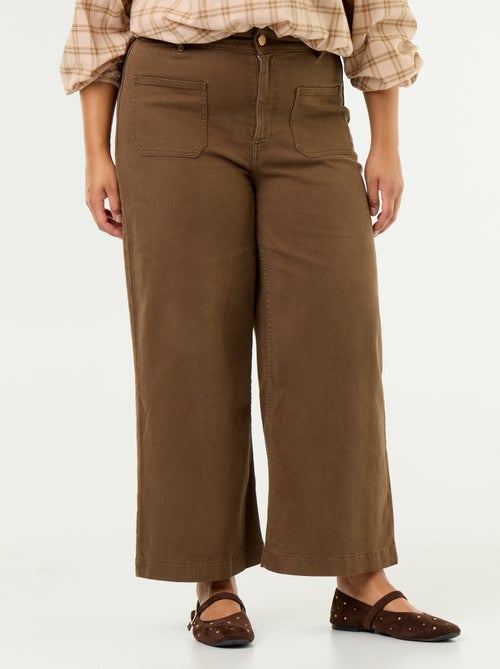 Broek met wijde pijpen / wide leg met standaard taille - Kiabi