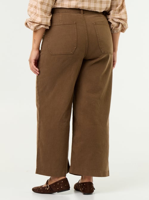 Broek met wijde pijpen / wide leg met standaard taille - Kiabi