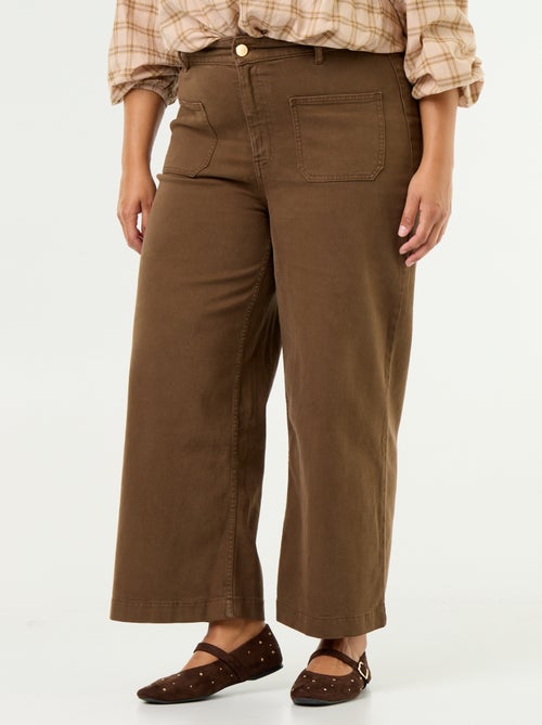 Broek met wijde pijpen / wide leg met standaard taille - Kiabi