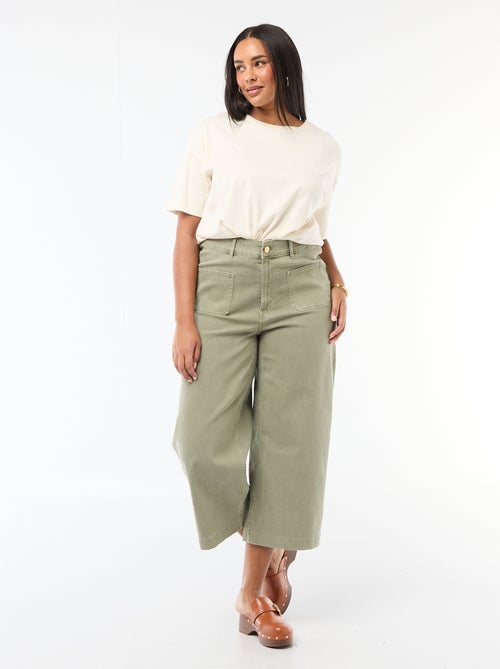 Broek met wijde pijpen / wide leg met standaard taille - Kiabi