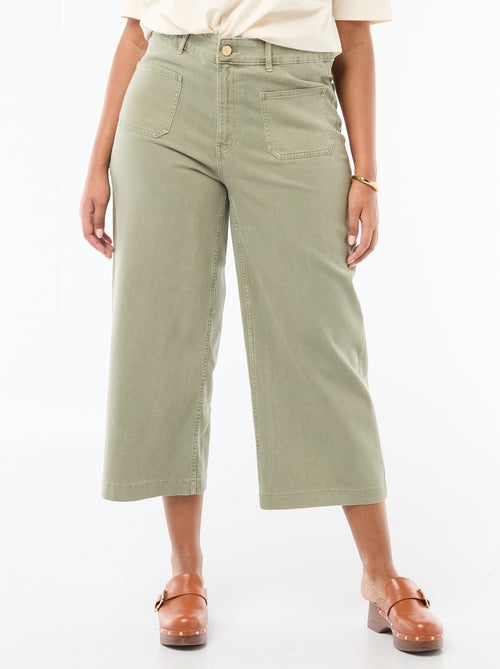 Broek met wijde pijpen / wide leg met standaard taille - Kiabi