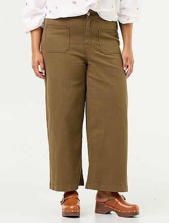 Broek met wijde pijpen / wide leg met standaard taille