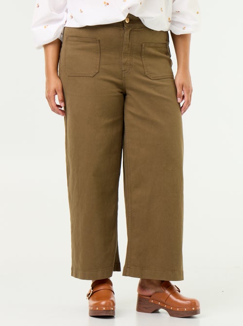 Broek met wijde pijpen / wide leg met standaard taille - Kiabi