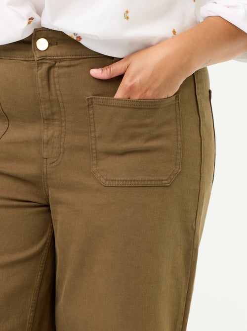 Broek met wijde pijpen / wide leg met standaard taille - Kiabi