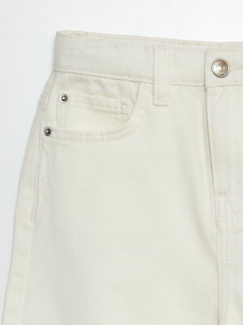 Broek met wijde pijpen WIT - Kiabi