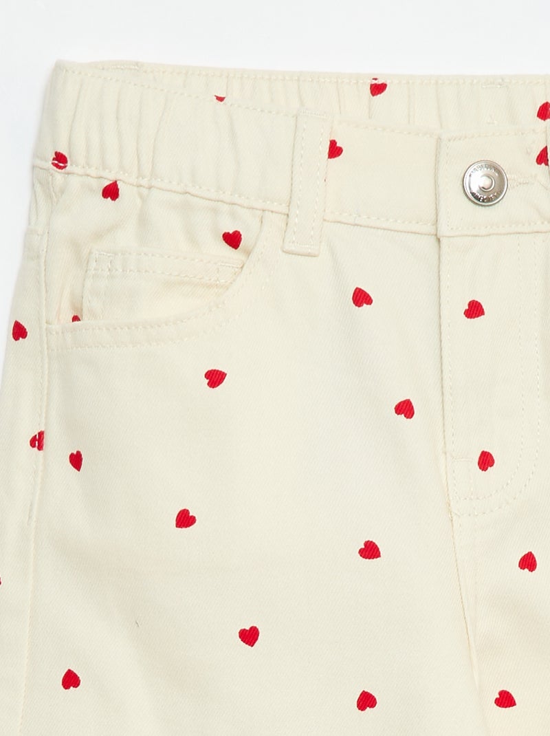 Broek met wijde pijpen Wit - Kiabi