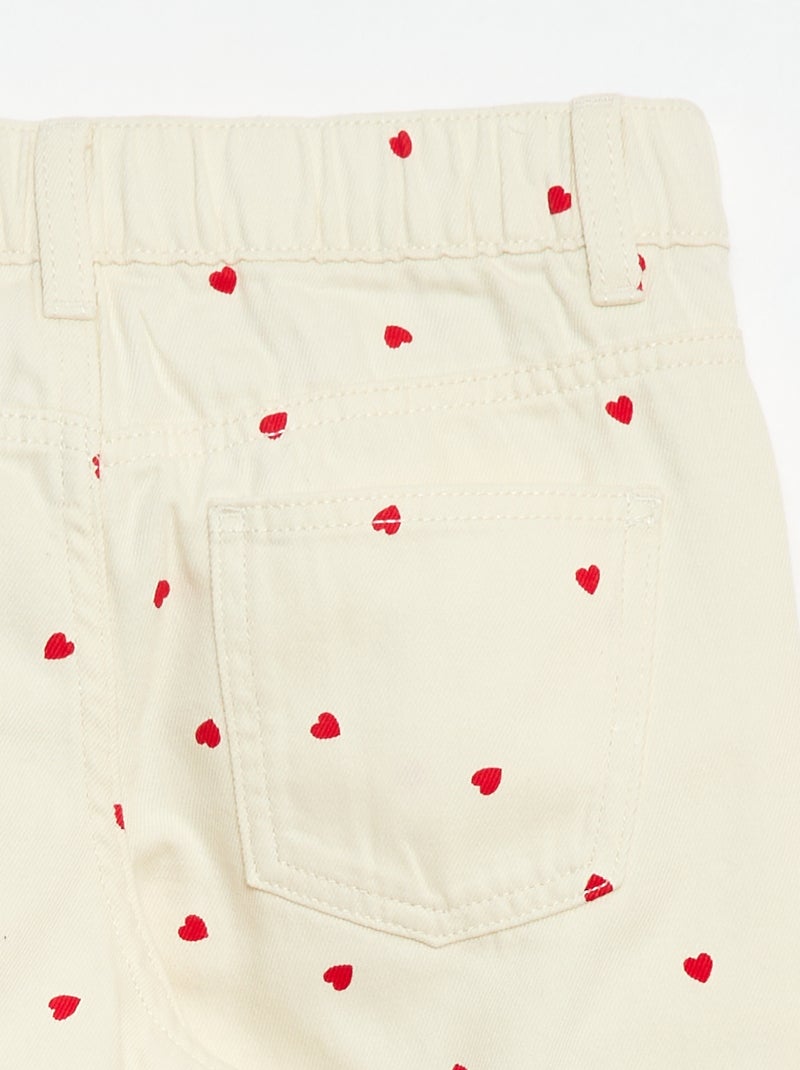 Broek met wijde pijpen Wit - Kiabi