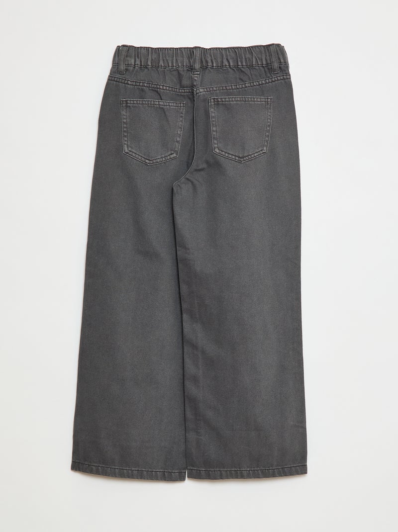 Broek met wijde pijpen Zwart - Kiabi