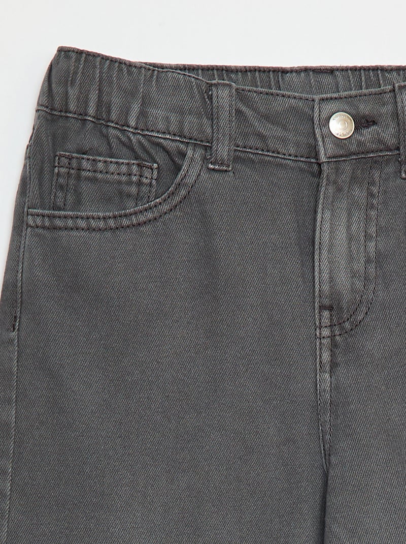 Broek met wijde pijpen Zwart - Kiabi