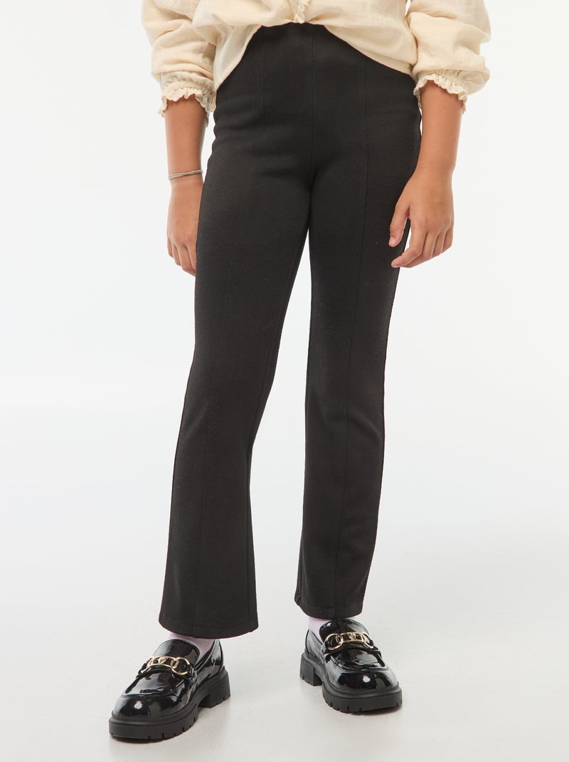 Broek met wijde pijpen zwart - Kiabi