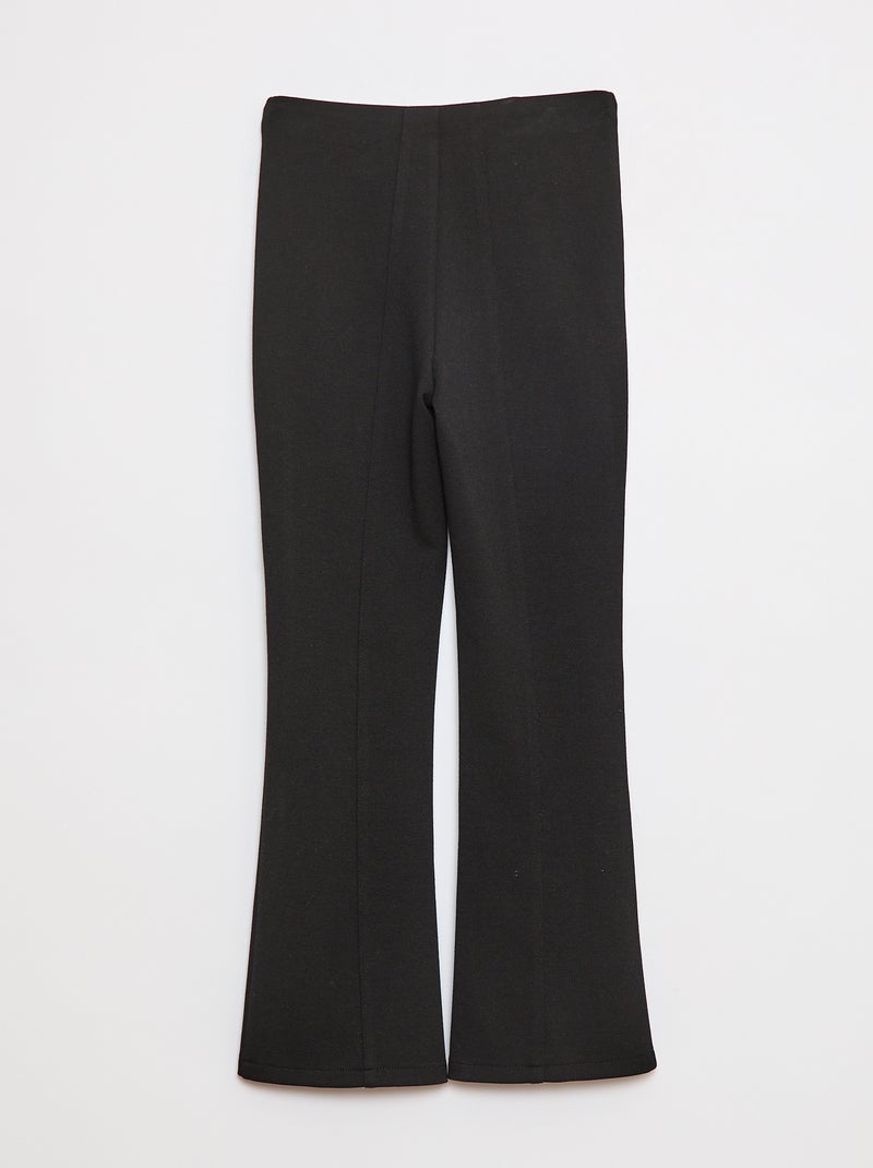 Broek met wijde pijpen zwart - Kiabi