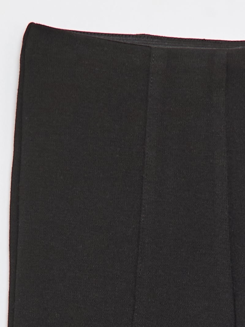 Broek met wijde pijpen zwart - Kiabi