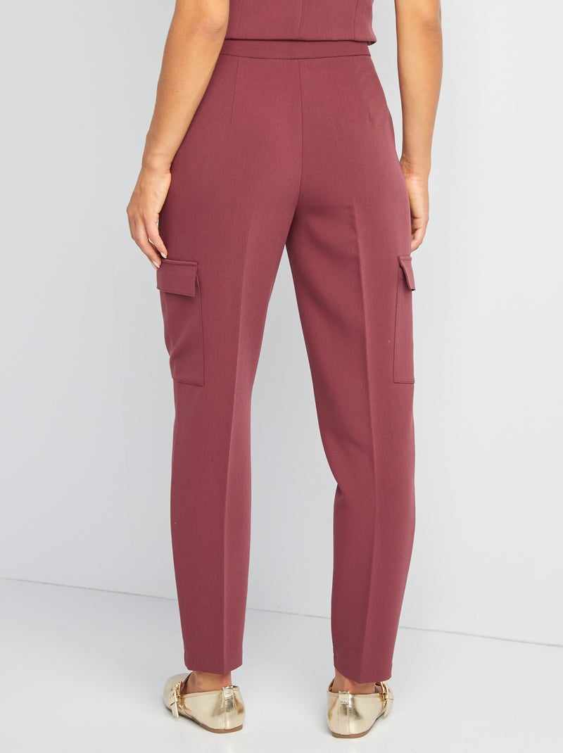 Broek met zakken aan weerszijden ROOD - Kiabi