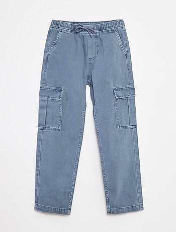 Broek met zakken en elastische tailleband