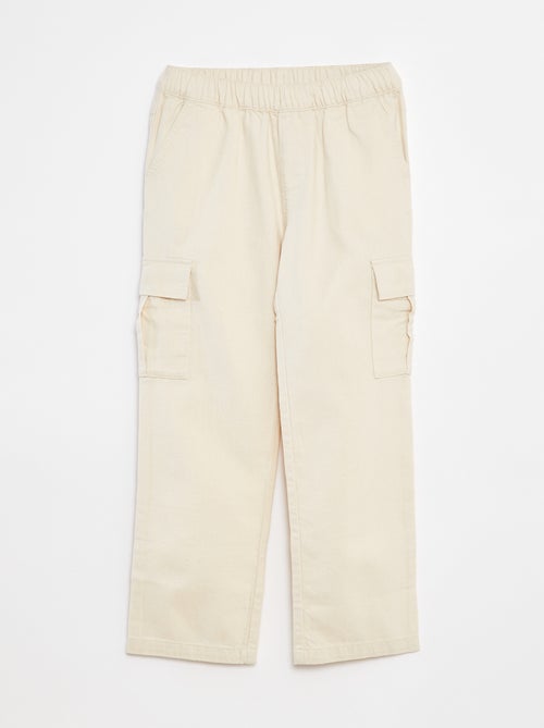 Broek met zakken en verstelbare taille - Kiabi