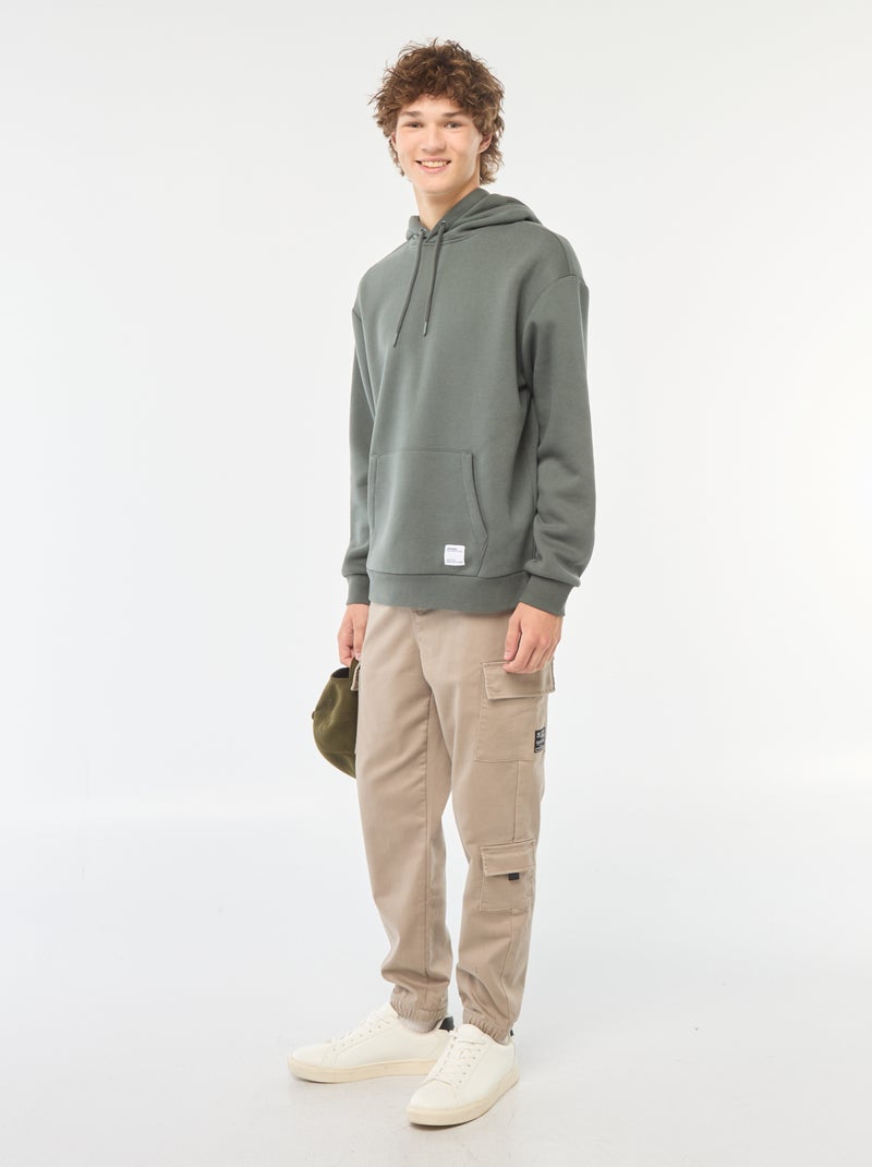 Broek met zakken in joggingstijl Biege - Kiabi