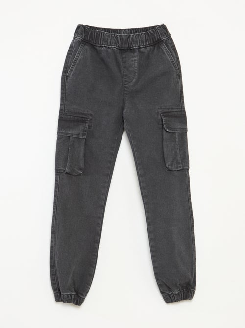 Broek met zakken van stretchdenim - Nauwsluitend model - Kiabi