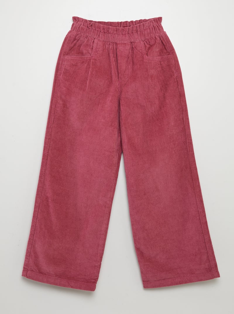 Broek van corduroy PAARS - Kiabi